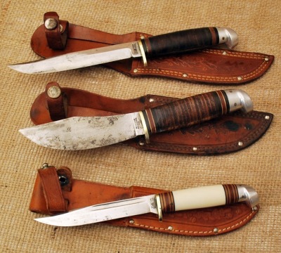 Three Western Fixed blades