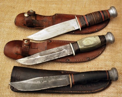 Three KA-BAR Union Cut Hunters