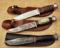 Three KA-BAR Union Cut Hunters