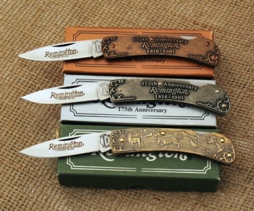 Three Remington boxed lockback.