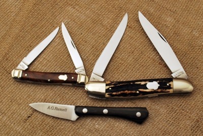 Trio of A. G. Russell Knives