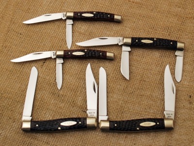 Five Case knives