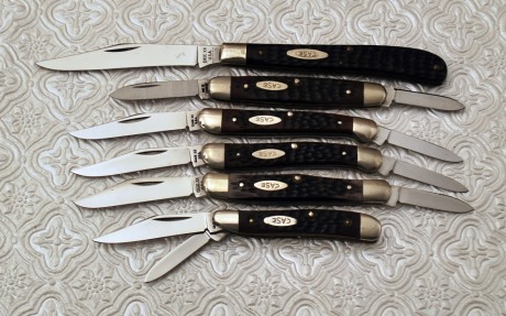 Six 70's Case knives