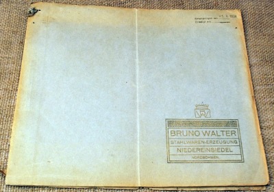 Bruno Walter German Cutlery Catalog