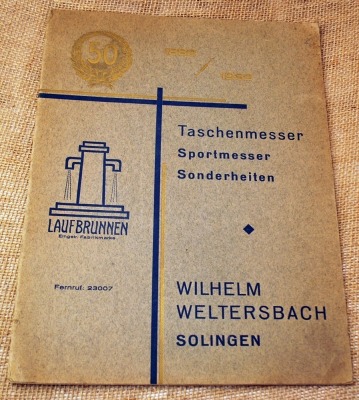 Wilhem Weltersbach Solingen, Germany catalog
