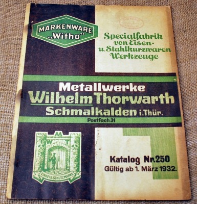 Wilhelm Thorwarth Metallwere German Catalog 1932
