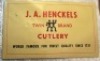 Henckels Cardboard sign