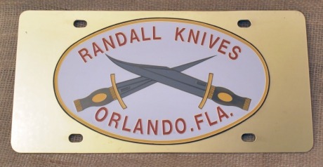 Randall Knives car tag