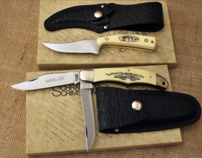 Schrade Early Scrimshaw set