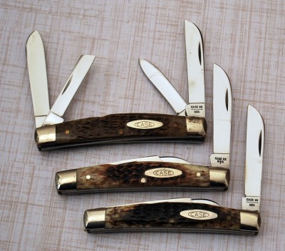 3 Case bone congress knives