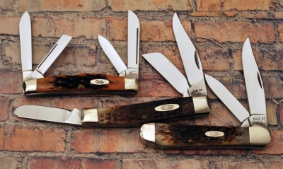 Three Case bone handled knives