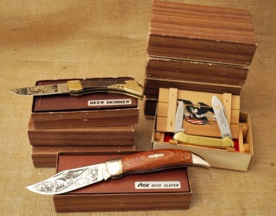 Group of 9 Star boxed knives from the 70's