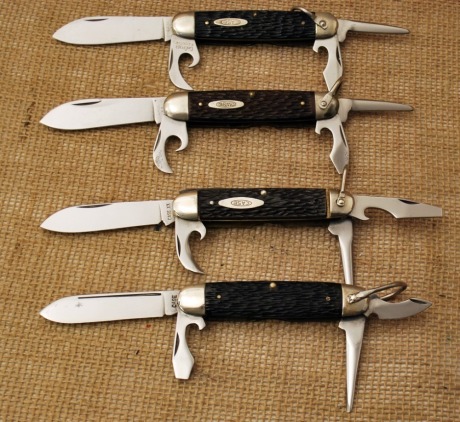 Four Case Scout knives