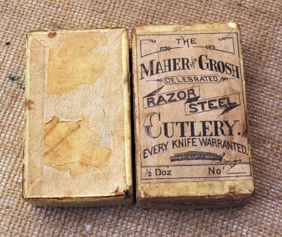 Maher & Grosh vintage pocketknife box