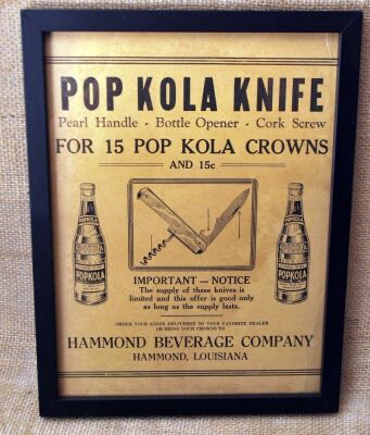 Pop Kola Knife Ad