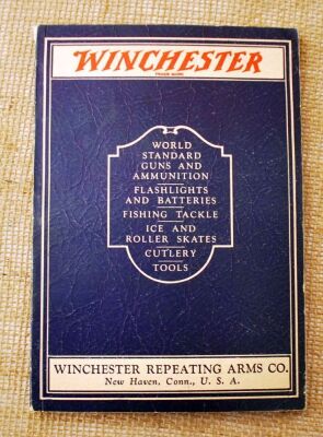 Winchester pre-1940 original vintage catalog, features a wide variety of items, including knives.