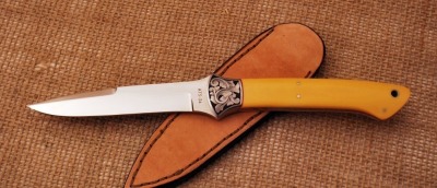 Ray Cover Engraved micarta fighter