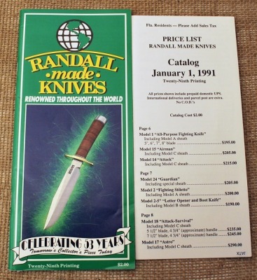 Randall 1991 Catalog