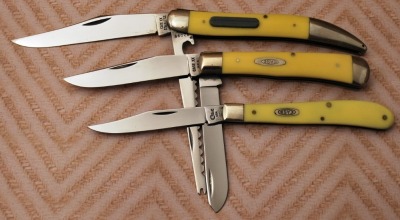 Three Case Yellow Handled knives