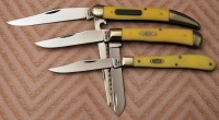 Three Case Yellow Handled knives