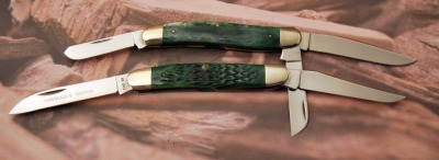 Two Case Green bone knives - 2
