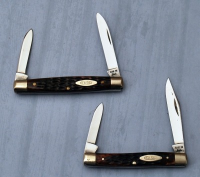 Two Case 70's bone pen knives