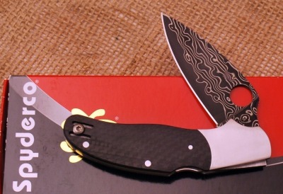 Spyderco Caly3 Damascus Blade - 5