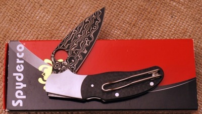 Spyderco Caly3 Damascus Blade - 6