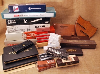 Assortment of Knife boxes and plaques