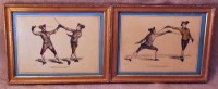 Framed Fencing Lithographs