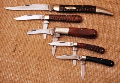 Five Used Case Knives