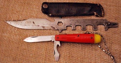 Two Vintage: Tool knife and Rocket whistle knife