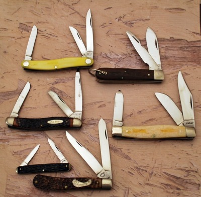 Six Folding knives