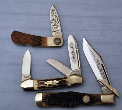 Three NKCA Club knives