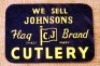 C. Johnson stand up advertising sign