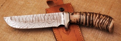 Bruce Bacon Damascus & sheephorn Handmade