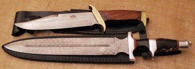 Two Damascus knives