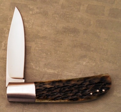 Russell Easler Jigged Bone Slipjoint - 2