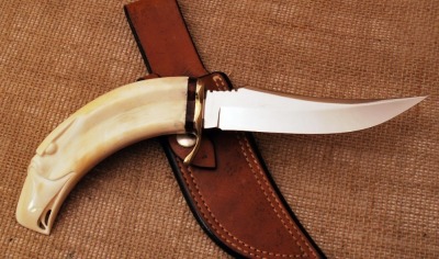 Gary Tucker carved Warthog Tusk hunter - 2