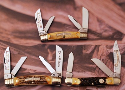 Three Boker Stag Knives