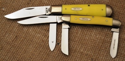 Two Yellow handle Case knives