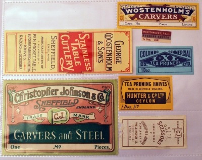 Collection of George Wostenholm Box Labels - 20