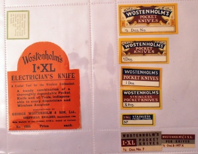 Collection of George Wostenholm Box Labels - 23