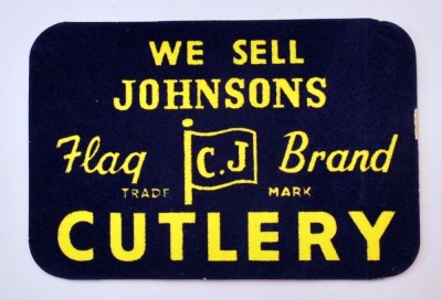 C. Johnson Stand Up Advertising Sign