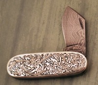 Engraved Damascus folder