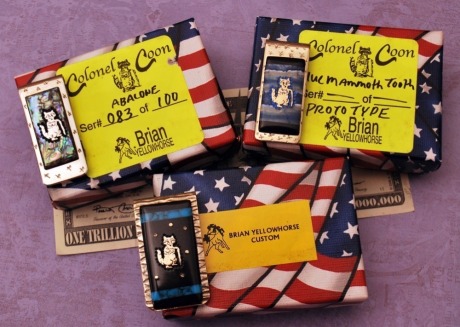 Three Colonel Coon Brian Yellowhorse Custom Money Clips