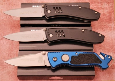 Three Harley Davidson Knives