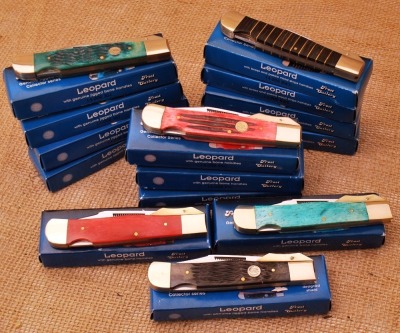 Group of Fourteen Frost Cutlery Leopards