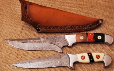 Two Unmarked Damascus Blades