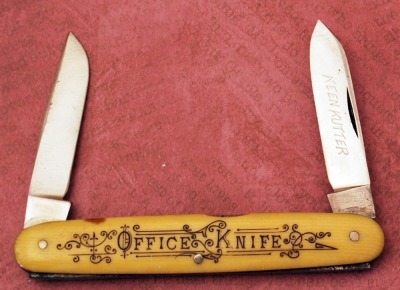 E. C. Simmons Office Knife etched